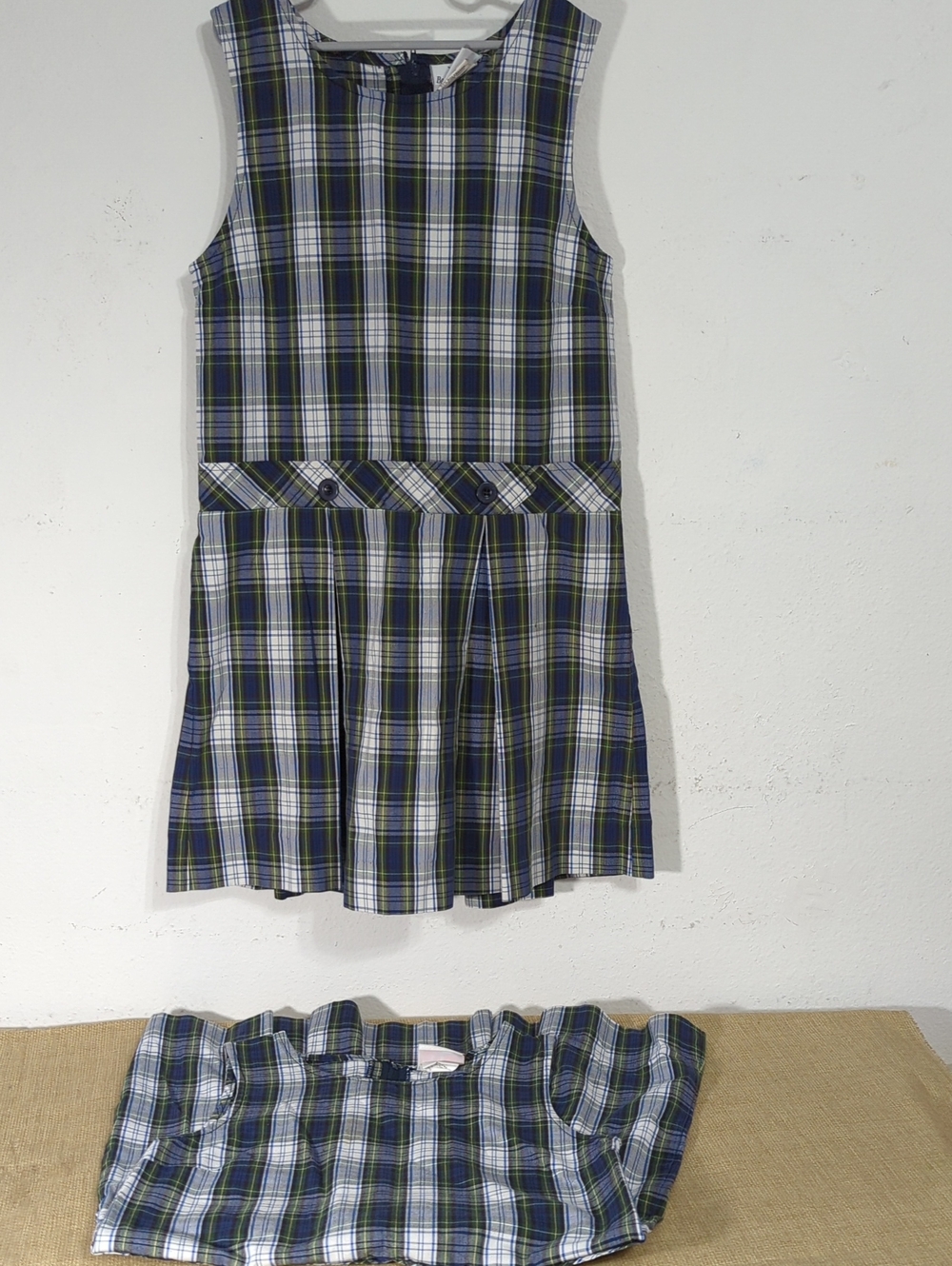 Becky Thatcher Elder Mfg.Pleated School Uniform Jumper Dress (2 Dresses) Size 10